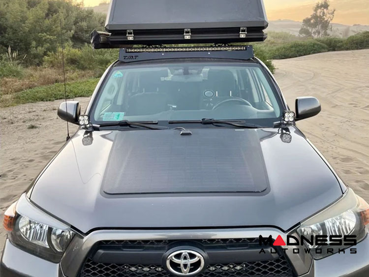 Toyota 4Runner Flexible Solar Panel Kit - Complete Kit w/ Waterproof Controller + Hood Decal - 4th&5th Gen w/o Hood Scoop - 100W